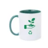 Canecas Personalizadas com Alça Verde em ceramica