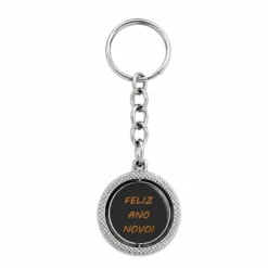 Chaveiro redondo giratório personalizado