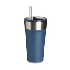 Copo Térmico com Canudo 500ml azul
