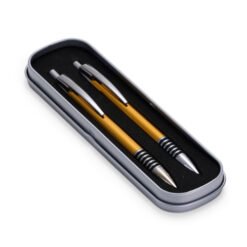 Estojo Caneta e Lapiseira 8 Estojo Caneta e Lapiseira cor dourado