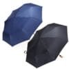 Guarda chuva retrátil em nylon com 8 gomos com pegador de madeira.