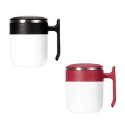 caneca branca com tampa personalizada