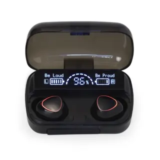 case de fones bluetooth com carregamento com display