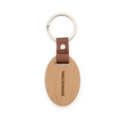 chaveiro personalizado de madeira oval
