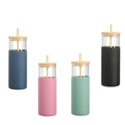 copo de vidro com canudo 500ml