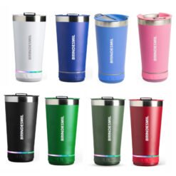 copo termico com caixa de som cores