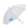 Guarda-chuva automático 2 Guarda-chuva automático personalizado com logo aberto de cor branca com cabo plástco.