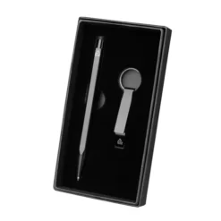 kit corporativo caneta e chaveiro para personalizar com logo.
