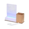 porta-canetas com quadro de recados iluminado por LED